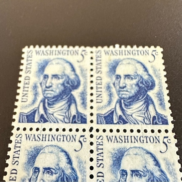 US STAMP George Washington 5 CENT - block of 4 - Picture 5 of 6